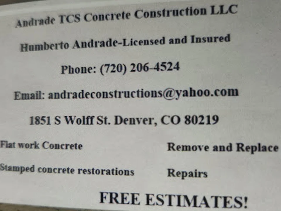 Andrade TCS Concrete Construction, Denver